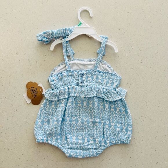 NEW Baby Essentials Baby Girls Romper and Headband Set Size 18 Months NWT - Picture 12 of 13